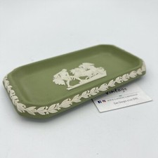 Piattino in porcellana Inglese Wedgwood Verde Vintage stile antico 900 