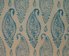 Paisley Fiordaliso Blu Lino