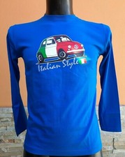 T-SHIRT MANICA LUNGA BAMBINO "ITALIAN STYLE" AUTO ICONICHE TG.2ANNI-12/13 ANNI