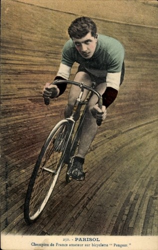 Cpa ciclista parisol - ciclista,