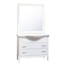 Mobile Bagno 85 cm da terra Composizione con Lavabo e Specchio