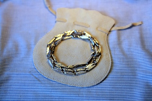 Collana acciaio fatta a - fatta,