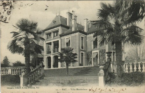 Cpa pau villa maddalena - pau, france