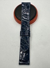 Cinturino vero coccodrillo blu