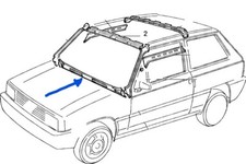 TRAVERSA SOTTOPARABREZZA FIAT PANDA MK1 141A DA 1985 4X4 ORIGIN 7537369 4410071