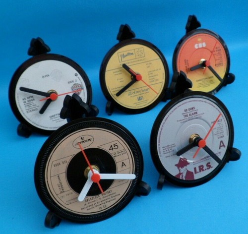 Clocks upcycled vinyl records - upcycled,