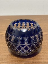 Vaso in vetro cristallo blu