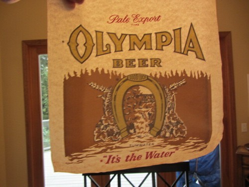 Olympia beer label - olympia, ferro