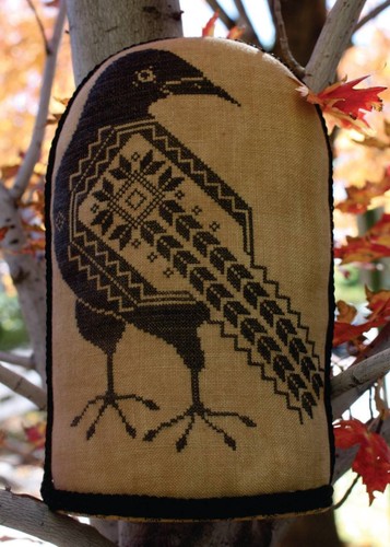 Quaker crow cross stitch - crow,
