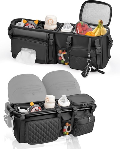 Double stroller organizer for - double,