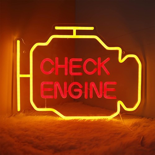 Insegne neon check engine - check,