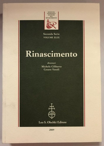 Rivista rinascimento vol 49 - -,