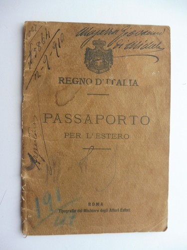 Passaporto regno italia - passaporto, d'italia
