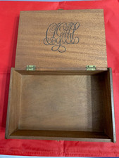Vintage Cabinets No2 Colorado Claro Wooden Cigar Box Hinged Lid Tobacco Case