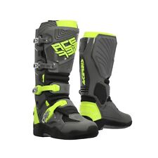 Stivali Uomo Acerbis WHOOPS Grigio Giallo Fluo Con Snodo Motocross Enduro