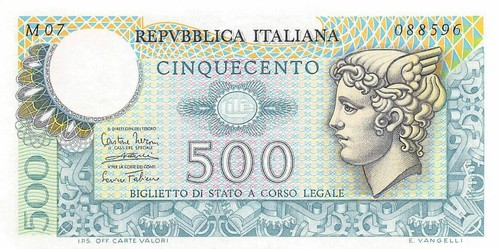 Banconota italia 500 - banconota,