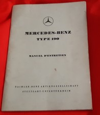 Mercedes type 190 libretto libro manuale uso manutenzione book owners livre