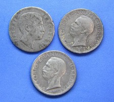 LA033-REGNO D'ITALIA - V. Em. III - 1 Lira 1907 + 5 Lire 1927/29 - FALSI D'EPOCA