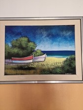 Quadro d'autore olio su tela di Abdul Tatari 1976 - 50x70cm (Solo Tela)