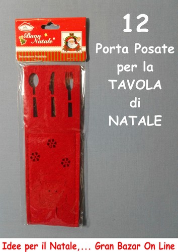 Natale porta posate tavola - 12,