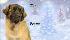 Etichette natalizie Leonberger