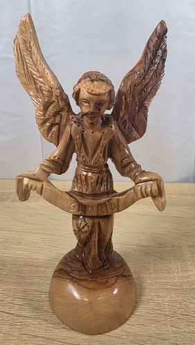 Statua angelo gloria - gloria, legno