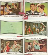 GG955-CALENDARSCOPE CON IMMAGINI TRATTE DA FILM D' EPOCA, MICO BARBIERE-BOLOGNA