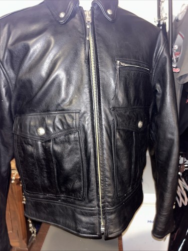 Giacca pelle vintage - pelle,