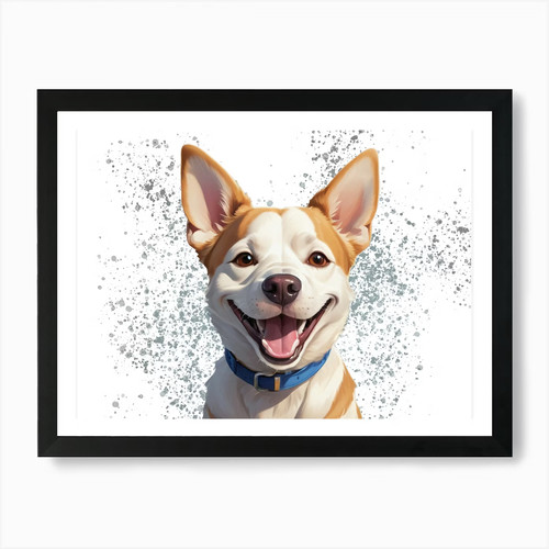 Ritratto cane sorridente - un,
