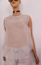 Scervino Street by Ermanno Scervino top donna in organza bianca, taglia M.