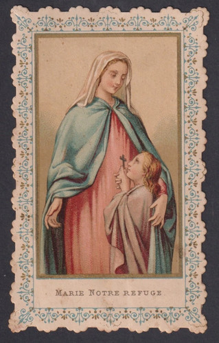 Santino antico madonna estampa - madonna,