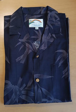 Camicia Magnum pi Originale Paradise Found Taglia "M" Bamboo Black - Hawaii