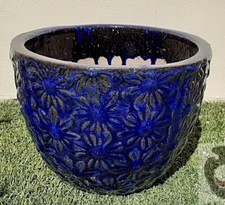 Vaso blu cobalto in ceramica