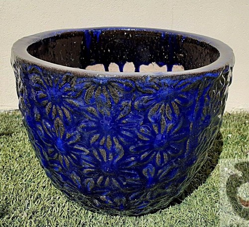 Vaso blu cobalto ceramica - blu,