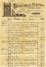 DEPETRIS PIETRO LATTONIERE E LAMPISTA ALESSANDRIA 2 FATTURE 1909 -1911