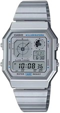 Orologio Casio in Acciaio Vintage Edgy Multifunzione A130WE-7AEF Argento