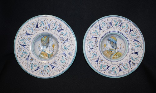 Coppia piatti ceramica franco - piatti,