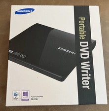 Scrittore DVD portatile Samsung modello SE-208DB completo di manuale, software e USB