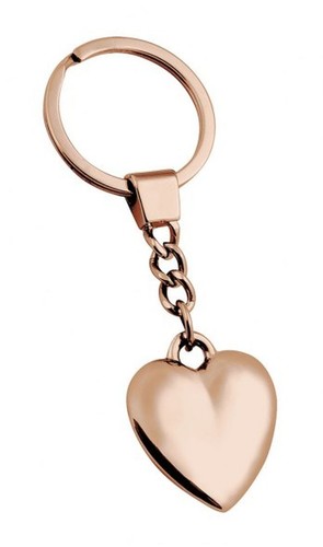 Portachiavi cuore oro - portachiavi, rosa