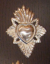 EX VOTE SILVER METAL HEART