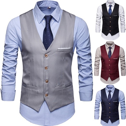 Gilet uomo tinta unita - , scollo