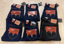 Jeans Levis Type 1 pantaloni uomo blu nero lotto 901/902 -W31 W32 - L32 L34 nuovi