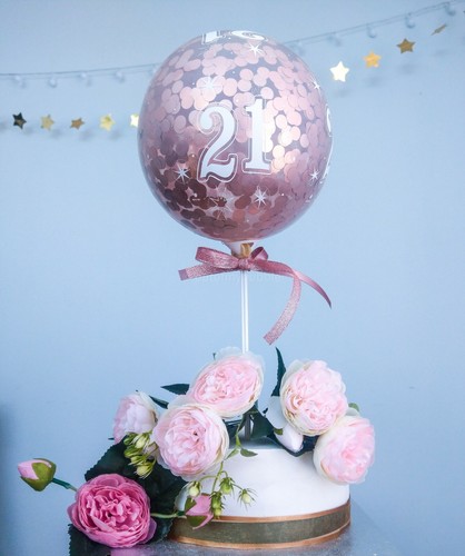 Palloncini oro rosa - topper, per