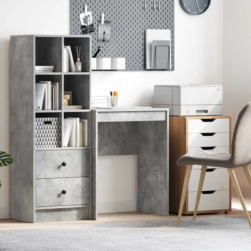 Scrivania compatta grigio - scrivania,