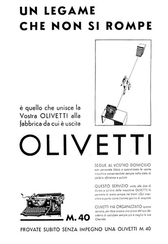 Pubblicita 1932 olivetti 40 - 1932, m