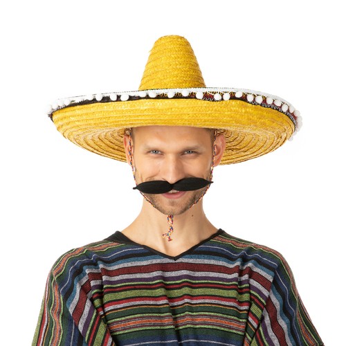 Yellow sombrero hat mexican - yellow,