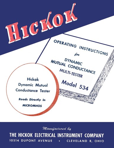 Hickok 534 manuale - 534, tubo