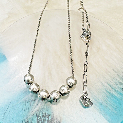Collana perle tonde - , placca