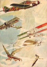 bu778 cartolina militare aviazione arma aeronautica  caproni in volo 1940