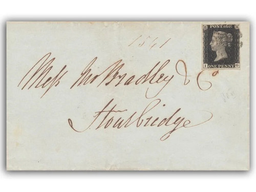Busta con 1840 penny black - busta,